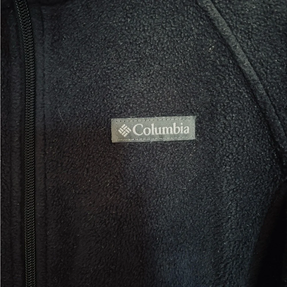 Columbia Youth Jacket‎ Large 14 16 Black Fleece Full Zip Pockets Mock Neck Warm